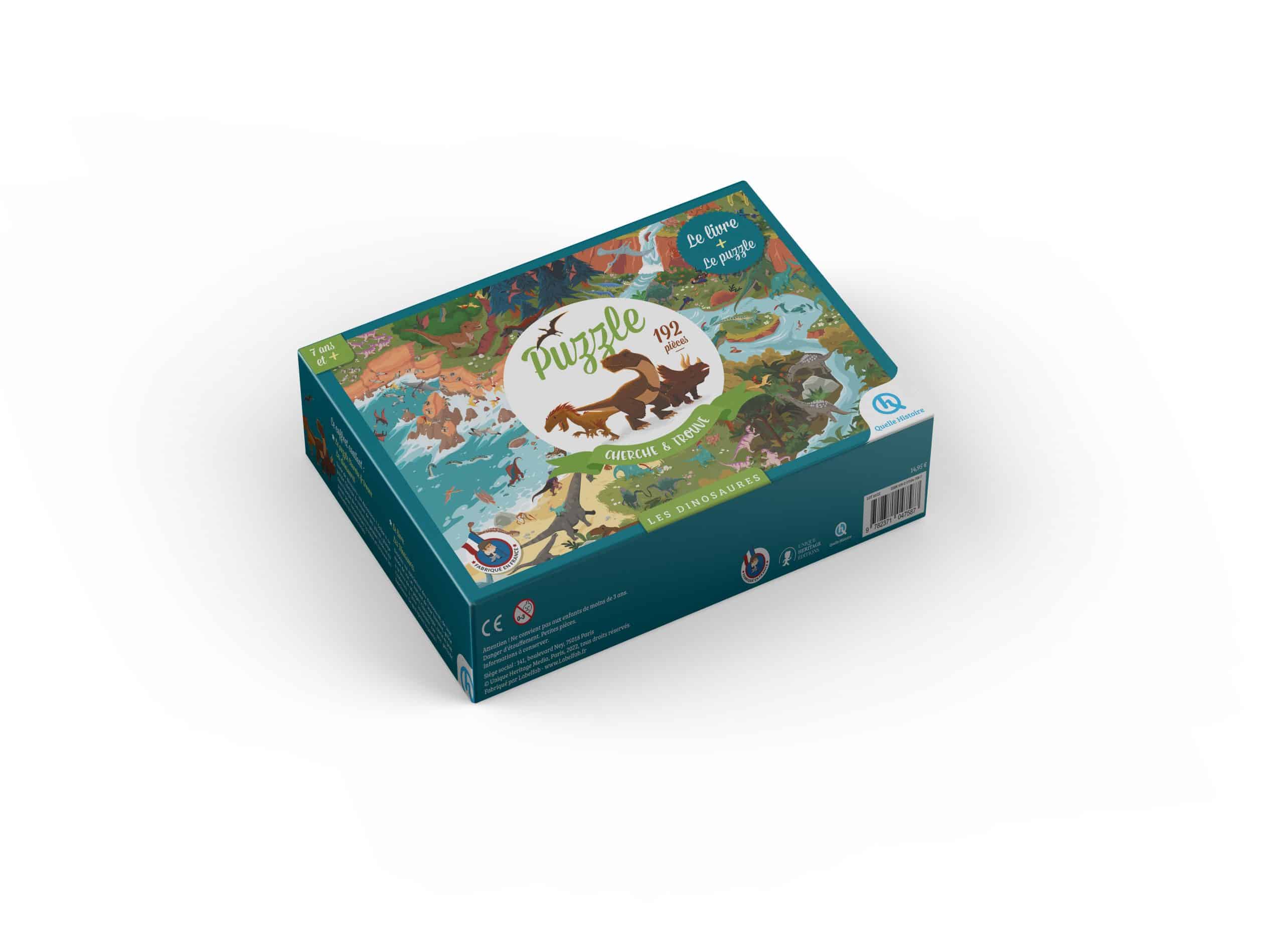 Puzzle jeu carte du monde pour trouver les dinosaures